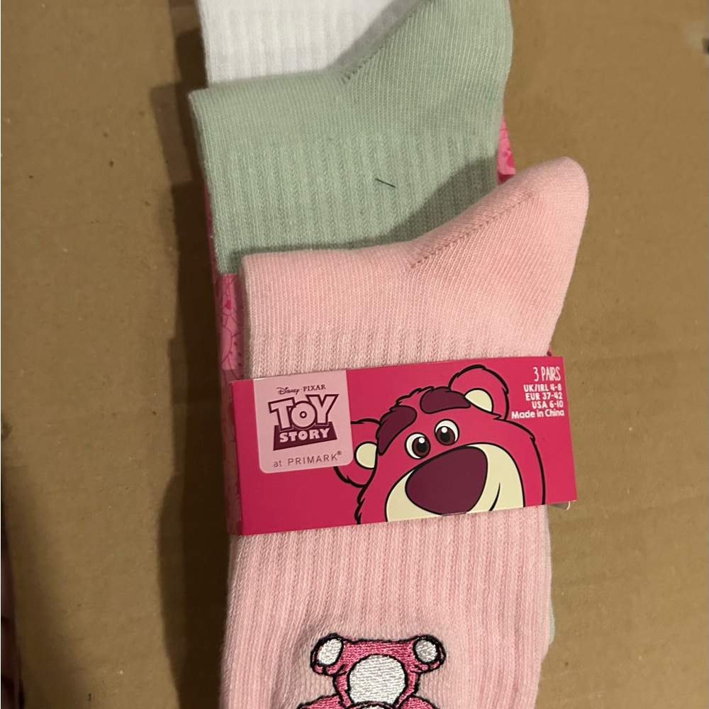 Disney Toy Story Women’s Socks - Pink, Green, White